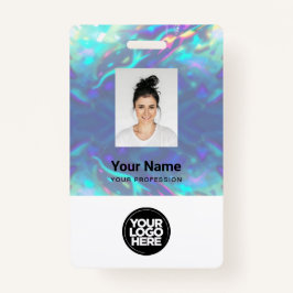 Crachá Foto holográfica do funcionário, código do Bar, lo