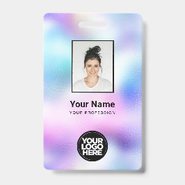 Crachá Foto holográfica para funcionários, código do Bar,