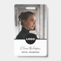 Crachá Foto ID de Funcionário Logotipo da Empresa Código