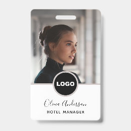 Crachá Foto ID de Funcionário Logotipo da Empresa Código