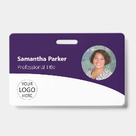 Crachá Foto, logotipo, código de barras, nome de funcioná