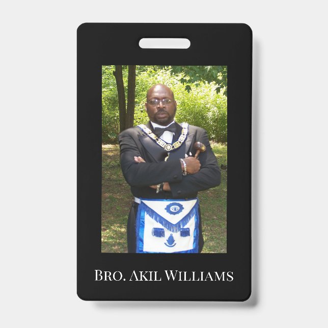 Crachá Foto Maçom (Frente)