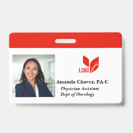 Crachá Foto Nome do Funcionário Empresarial Personalizado