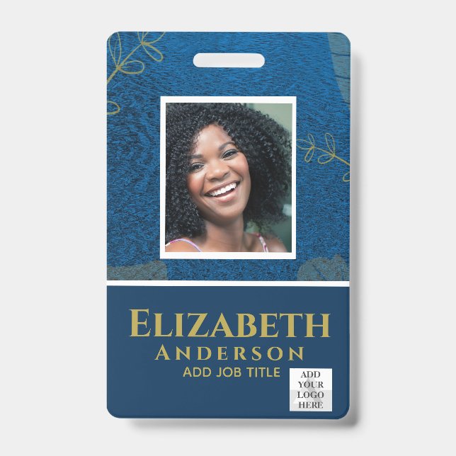 CRACHÁ FOTO PARA FUNCIONÁRIOS Código de barras QR  (Front)