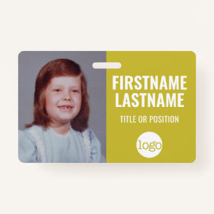 Crachá Foto para identificação de funcionário essencial, 