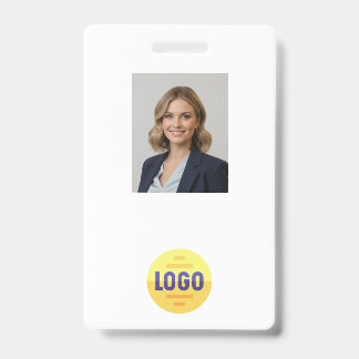 Crachá Foto Personalizada de Funcionário, Código de Barra