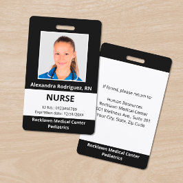 Crachá Foto Personalizada de Funcionário Identificação Mé