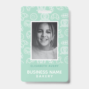 Crachá Foto Personalizada de Negócios de Padaria