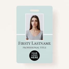 Crachá Foto personalizada do funcionário, código de barra