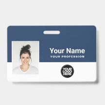 Foto personalizada do funcionário, código de barra