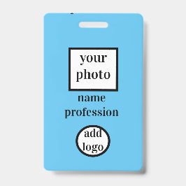 Crachá foto personalizada do funcionário, código de barra