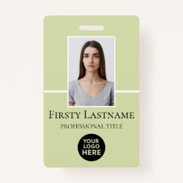 Crachá Foto personalizada do funcionário, código de barra