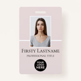 Crachá Foto personalizada do funcionário, código de barra