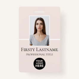 Crachá Foto personalizada do funcionário, código de barra