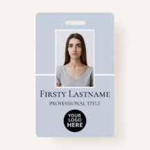 Foto personalizada do funcionário, código de barra