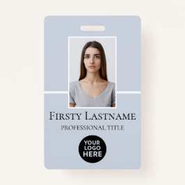 Crachá Foto personalizada do funcionário, código de barra