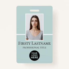 Crachá Foto personalizada do funcionário, código de barra