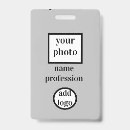 Crachá foto personalizada do funcionário, código de barra