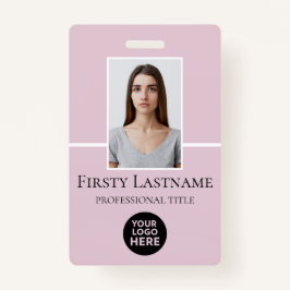 Crachá Foto personalizada do funcionário, código de barra