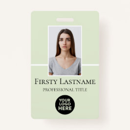 Crachá Foto personalizada do funcionário, código de barra