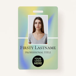 Crachá Foto personalizada do funcionário, código de barra