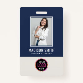 Crachá Foto personalizada do funcionário, código do Bar,