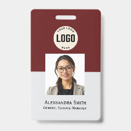 Crachá Foto personalizada do funcionário, código do Bar, 