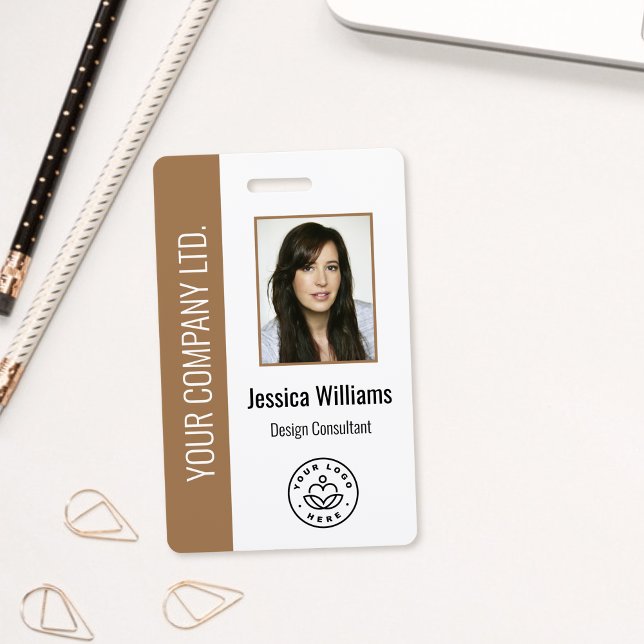 Crachá Foto personalizada do funcionário, código do Bar,  (Criador carregado)