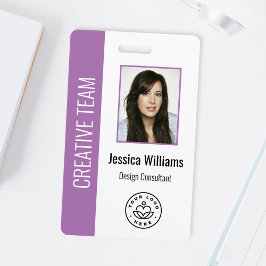 Crachá Foto personalizada do funcionário, código do Bar, 