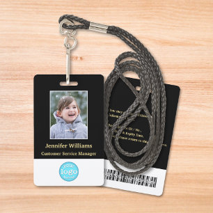 Crachá Foto Personalizada do Funcionário Nome Código de B