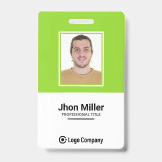 Crachá Foto personalizada, logotipo, código do Bar, Crach