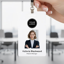 Crachá Foto Personalizada Minimalista Moderna