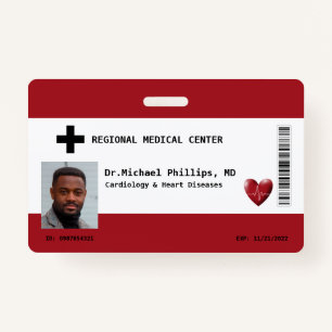 Crachá Foto personalizada, nome, código do Bar, logotipo