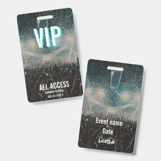 Crachá FOTO personalizada VIP Todos os Ingressos de Acess