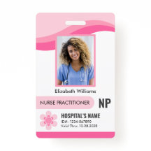 Foto personalizável de ID de segurança do enfermei