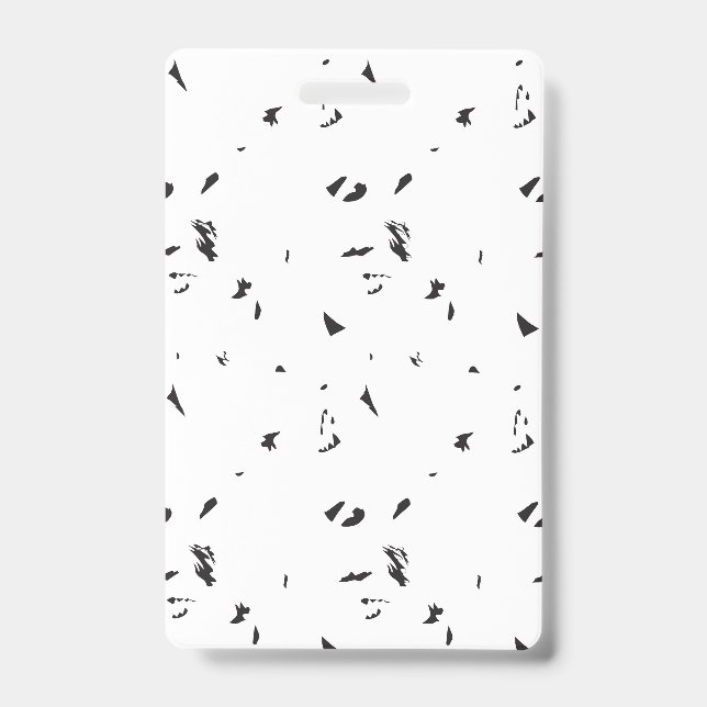 Crachá Foto preta e branca de um bando de aves (Frente)