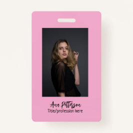 Crachá foto profissional QR website email social moderno