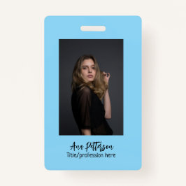 Crachá foto profissional QR website email social moderno