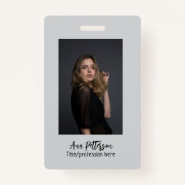 Crachá foto profissional QR website email social moderno