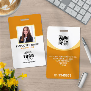 Crachá Fotografia personalizada do funcionário corporativ
