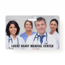 Fotografia personalizada e texto médico / crachás 