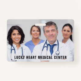 Crachá Fotografia personalizada e texto médico / crachás 