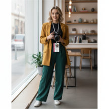 Crachá Fotógrafo Freelance na Fúcsia Brilhante