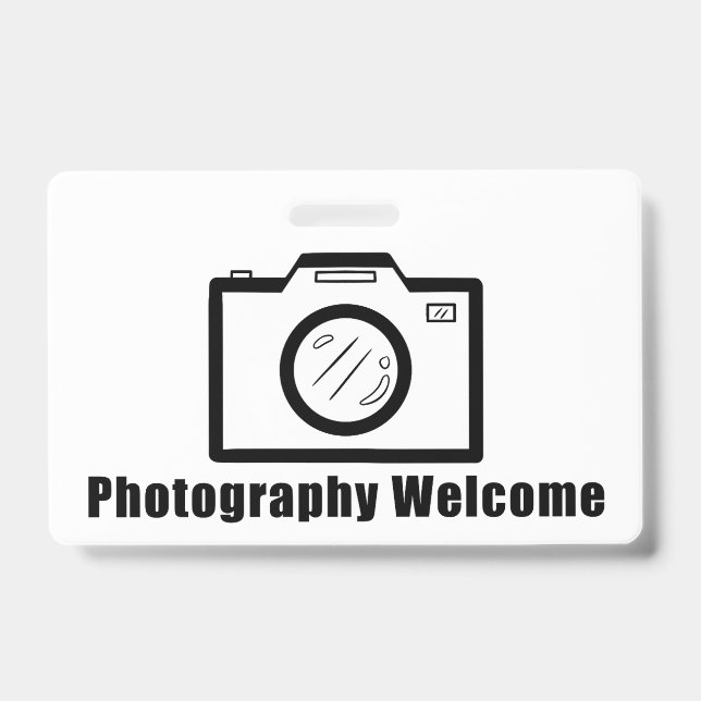 Crachá Fotos bem-vindas! (Frente)