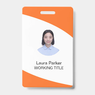 Crachá Fotos de Funcionários de Negócios Personalizadas L