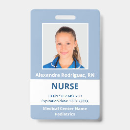 Crachá Fotos Personalizadas de Funcionários Azul Claro Br