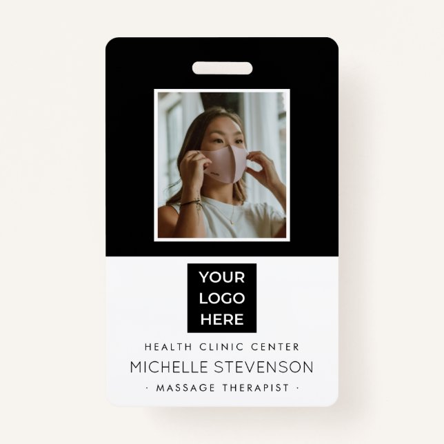 Crachá Funcionário de Foto de Na moda (Frente)