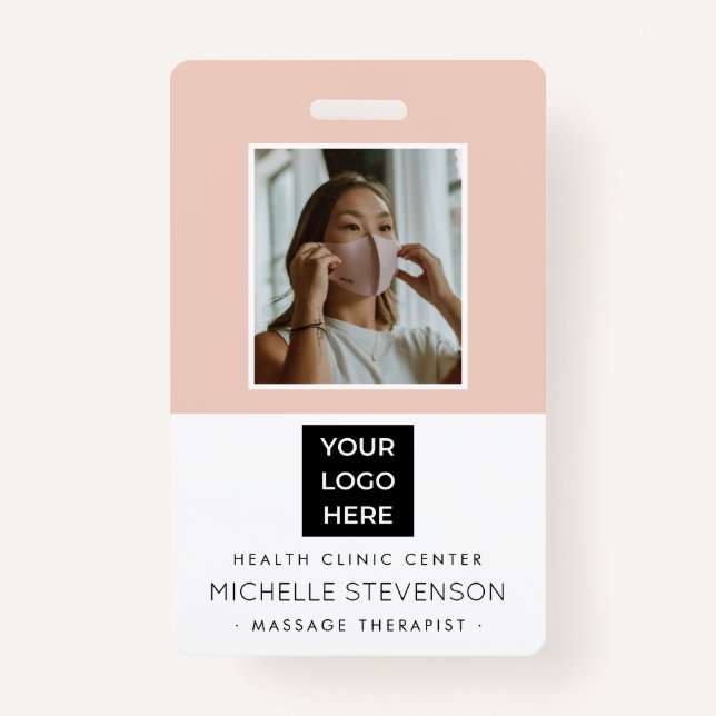 Crachá Funcionário de Fotografia Moderno (Frente)