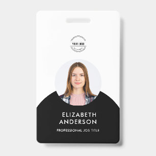 Crachá Funcionário de Negócios Minimalista Personalizado