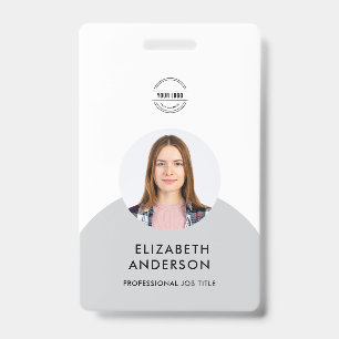 Crachá Funcionário de Negócios Minimalista Personalizado